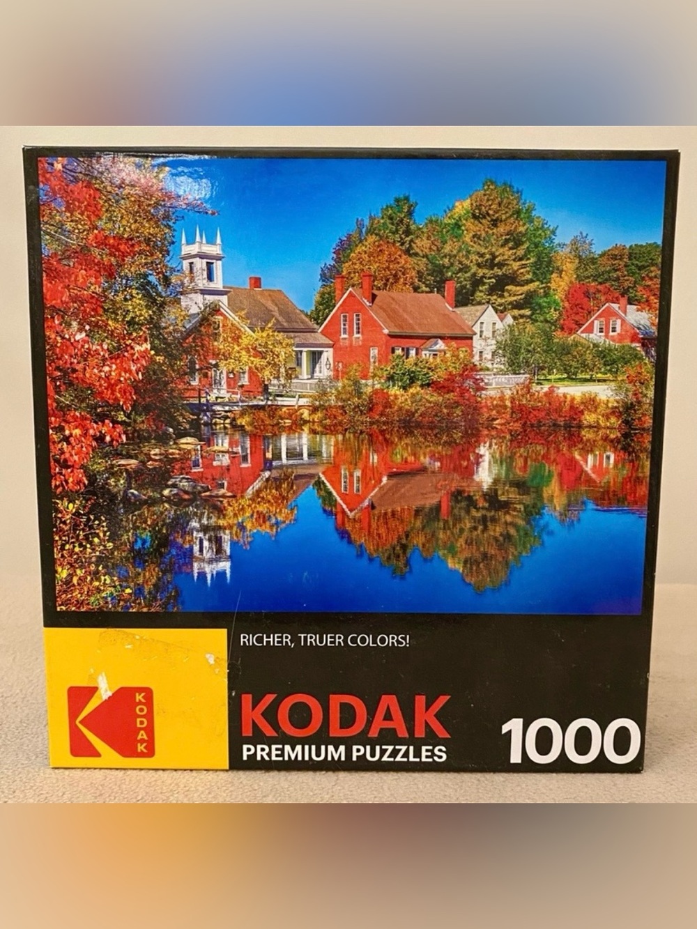 Kodak Premium Autumn In Harrisville New Hampshire Scene 1000 PC Jigsaw Puzzle